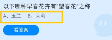 以下哪种早春花卉有