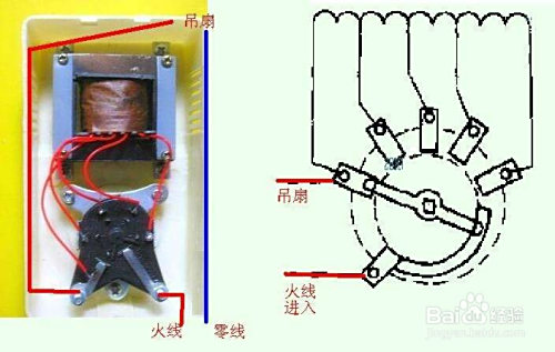 吊扇怎么接线?电容怎么接线?