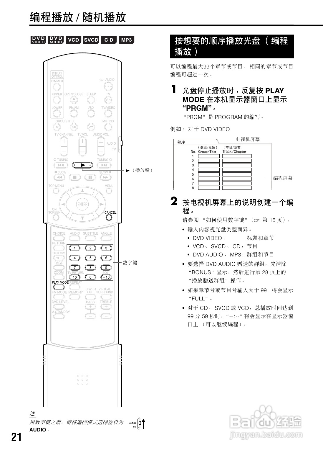 胜利者迷你音响EX-A1型使用说明书:[4]