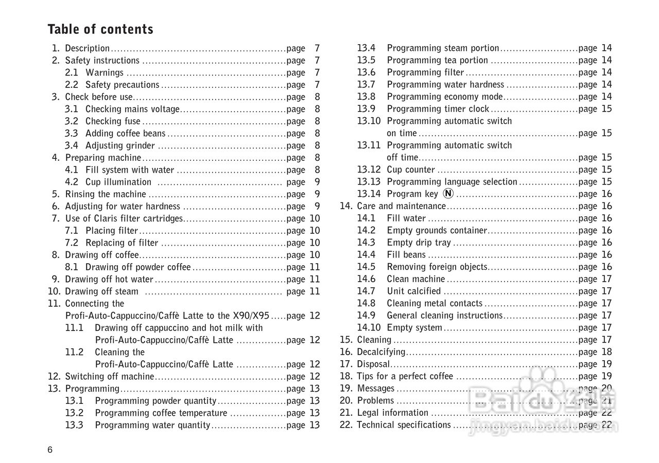 JURA IMPRESSA X90咖啡机使用手册:[1]