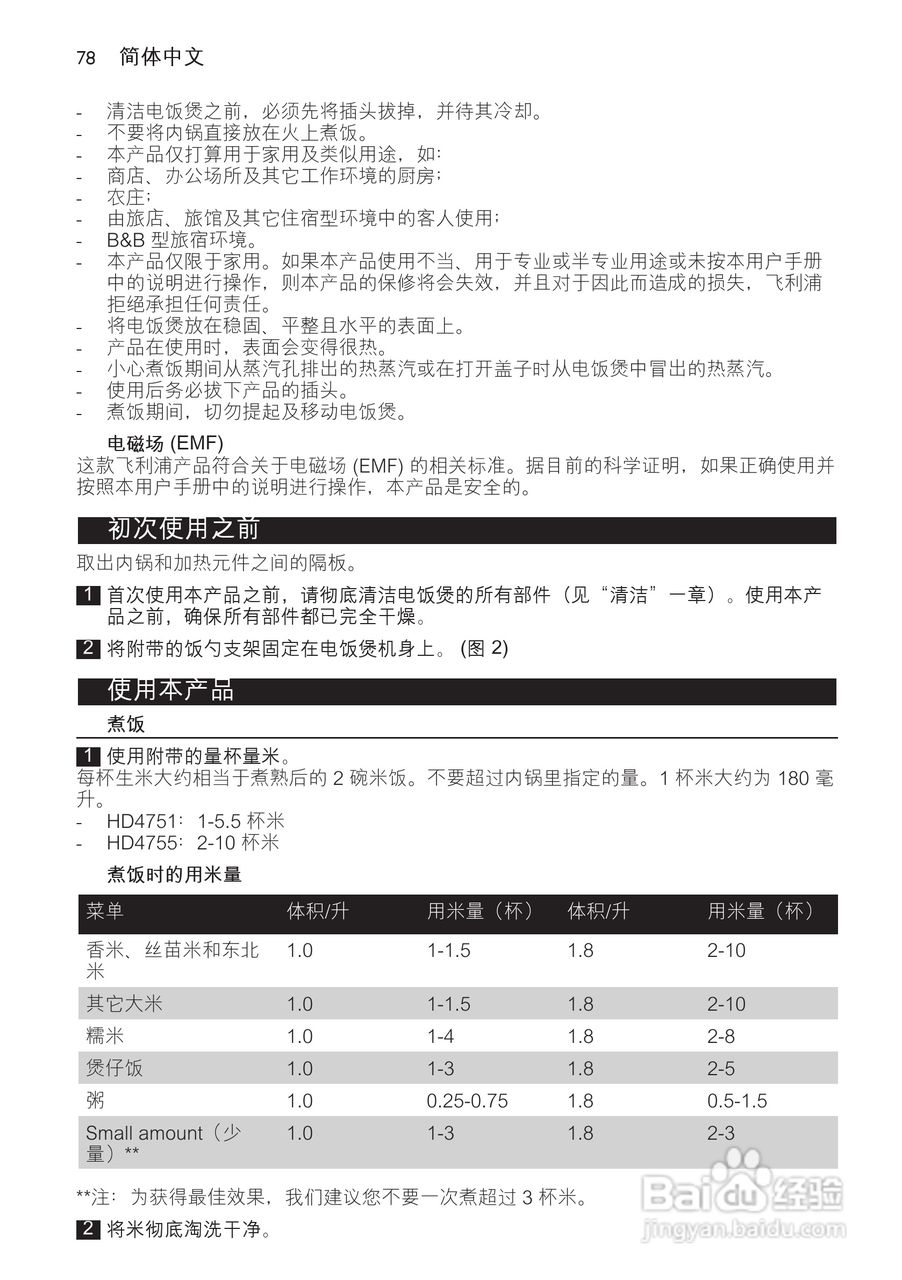 PHILIPS HD4755/HD4751电饭煲说明书:[4]