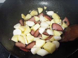 腊肉炒山药