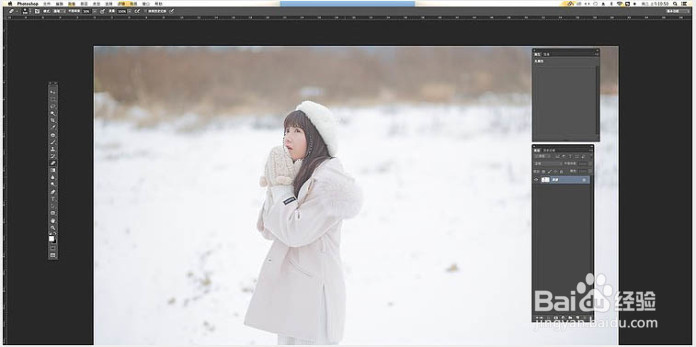 如何用PS给照片添加漫天雪花的效果