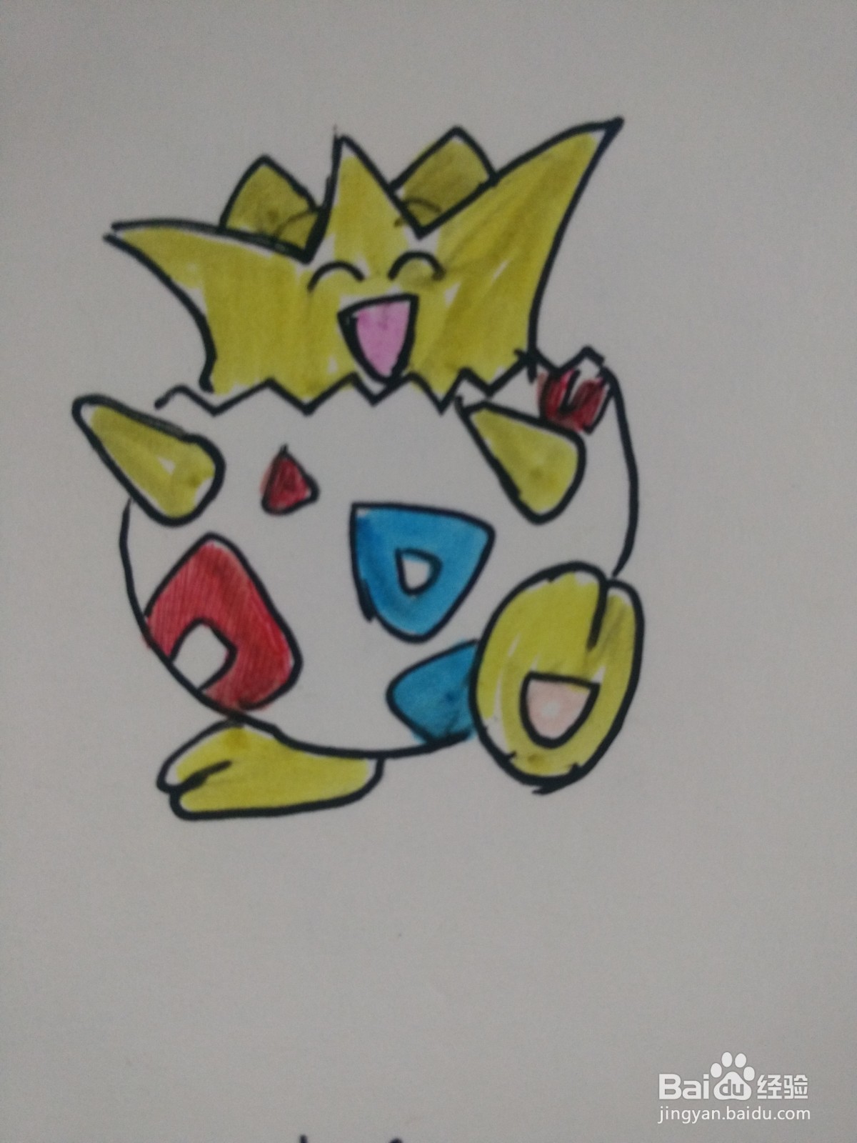 怎么画神奇宝贝波克比的卡通简笔画