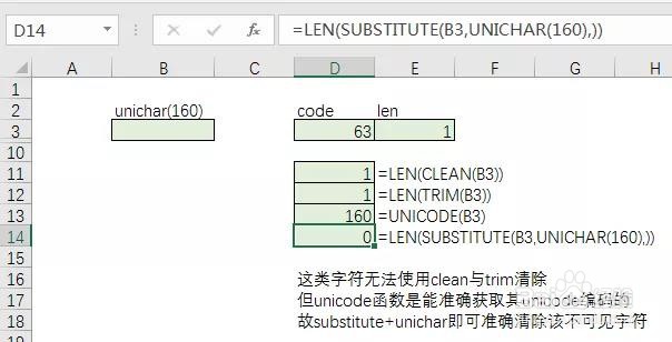 Excel:常见的不可见的字符与对应解决方法