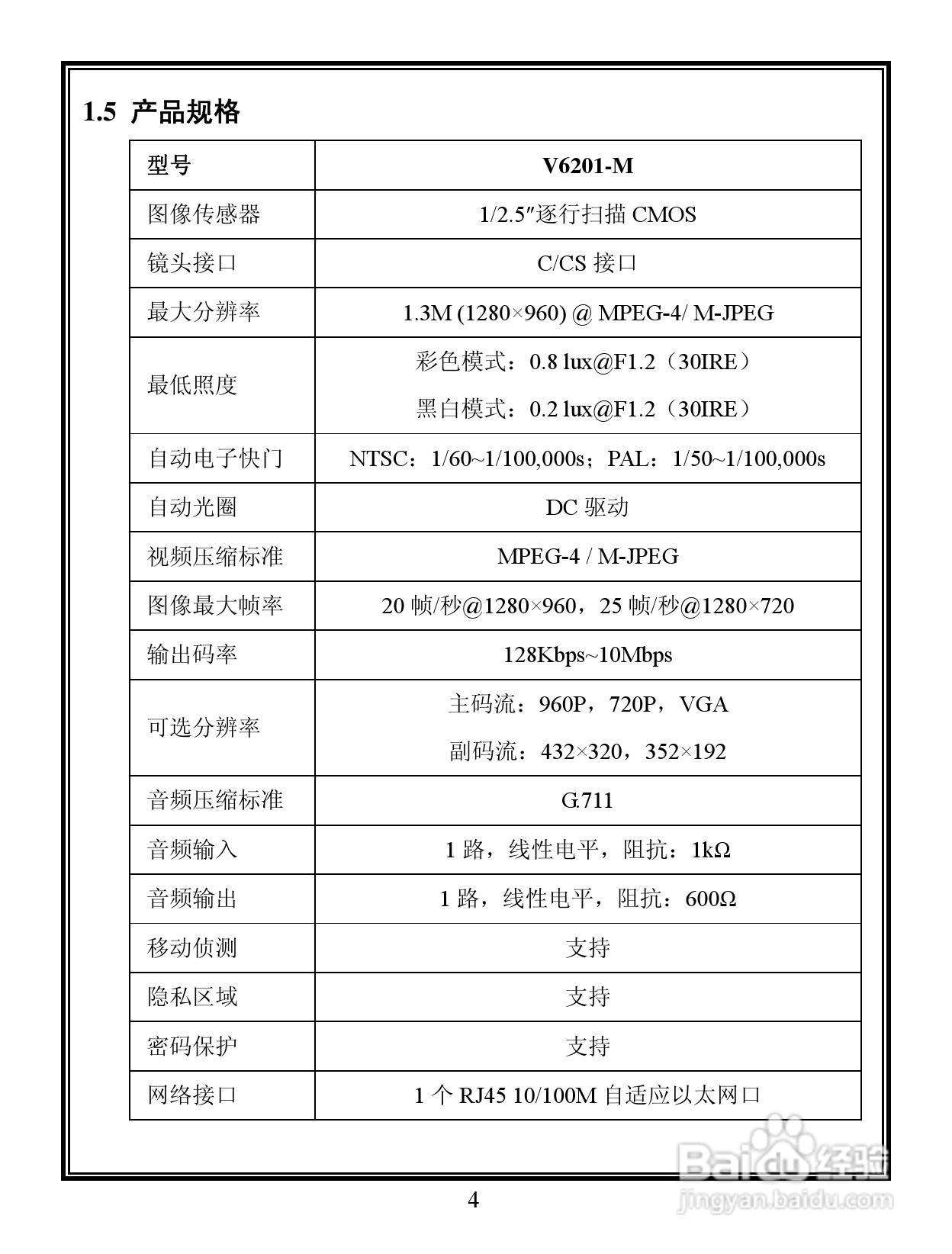 Infinova V6201-M系列彩色百万像素网络摄像机使用说明:[1]