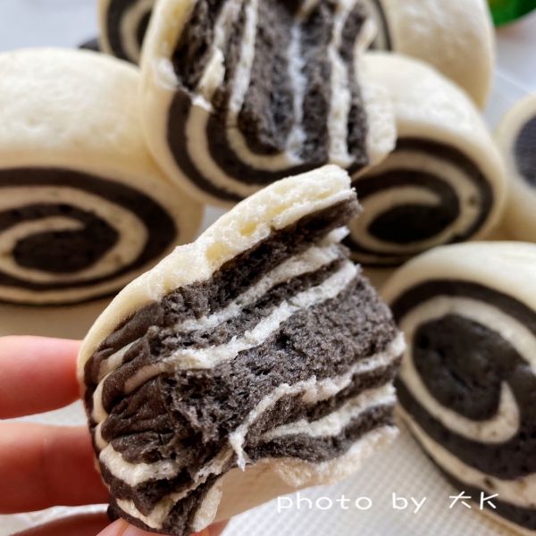 黑芝麻牛奶刀切馒头