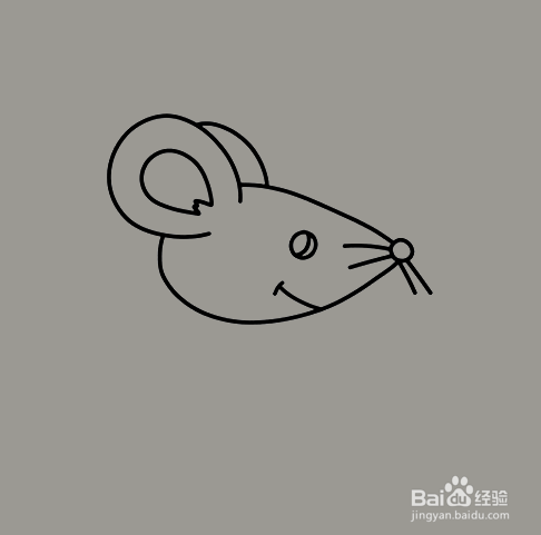 如何手工画上班的老鼠简笔画？