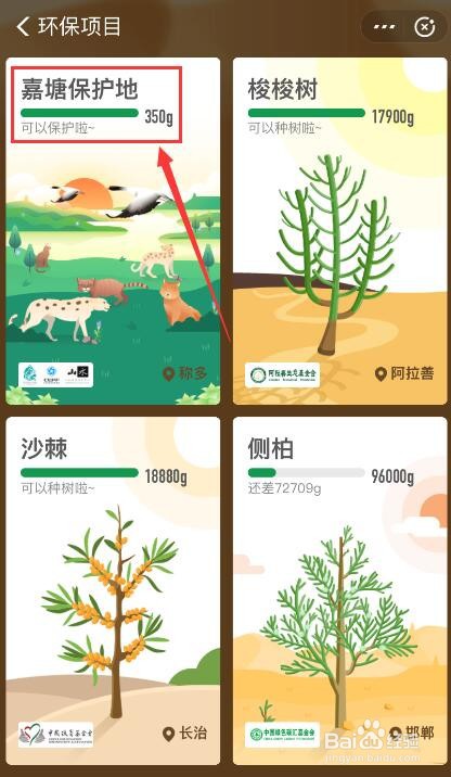 支付宝蚂蚁森林如何申请动物保护地