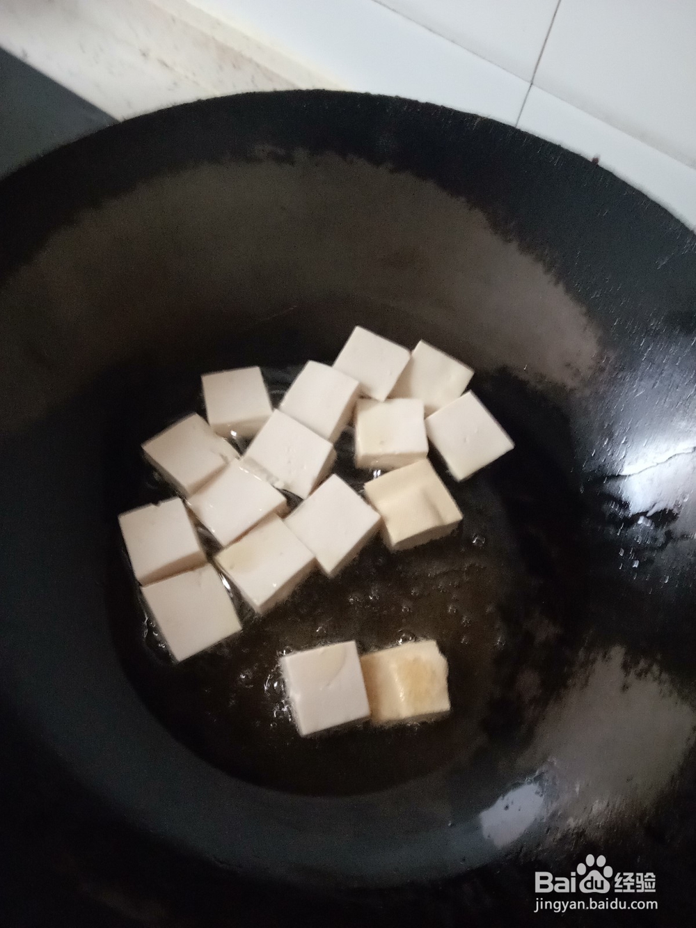 家常菠菜炒豆腐