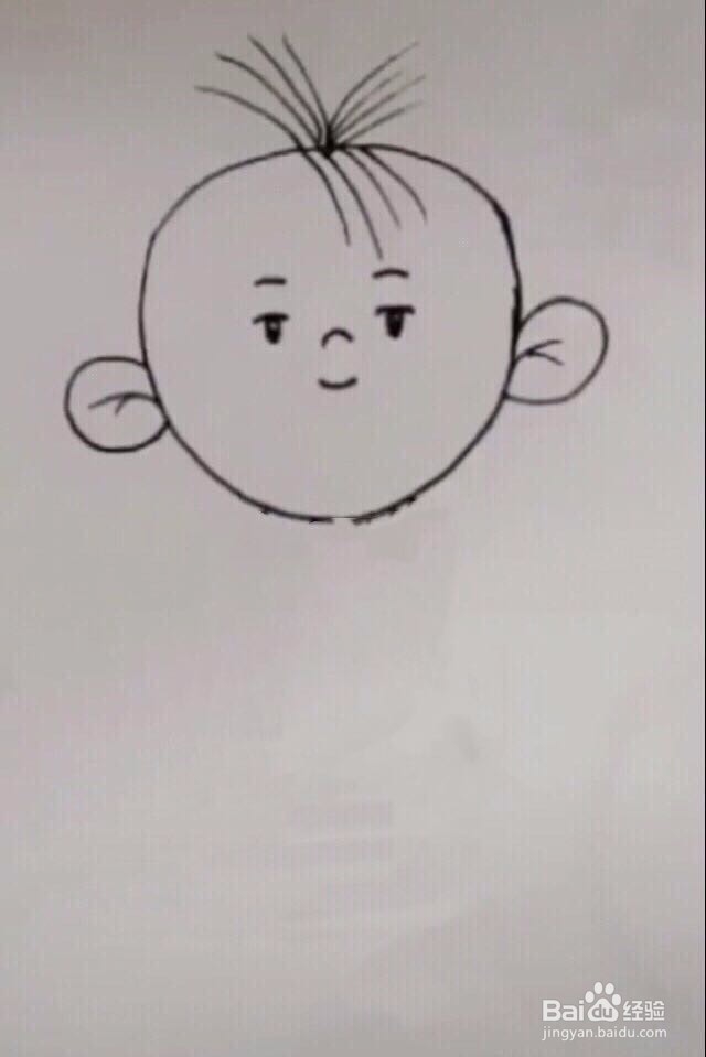 简笔画大耳朵图图的画法