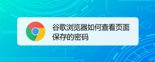 谷歌浏览器如何查看页面保存的密码
