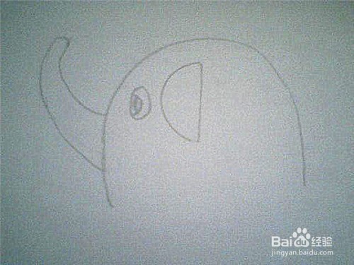 简笔画大象的画法