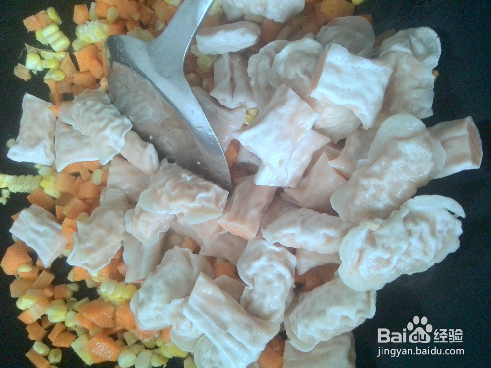 青瓜胡萝卜焖虾饺