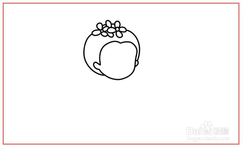织女卡通简笔画
