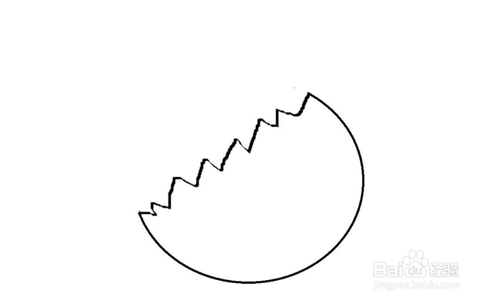 怎样画破壳的小鸡