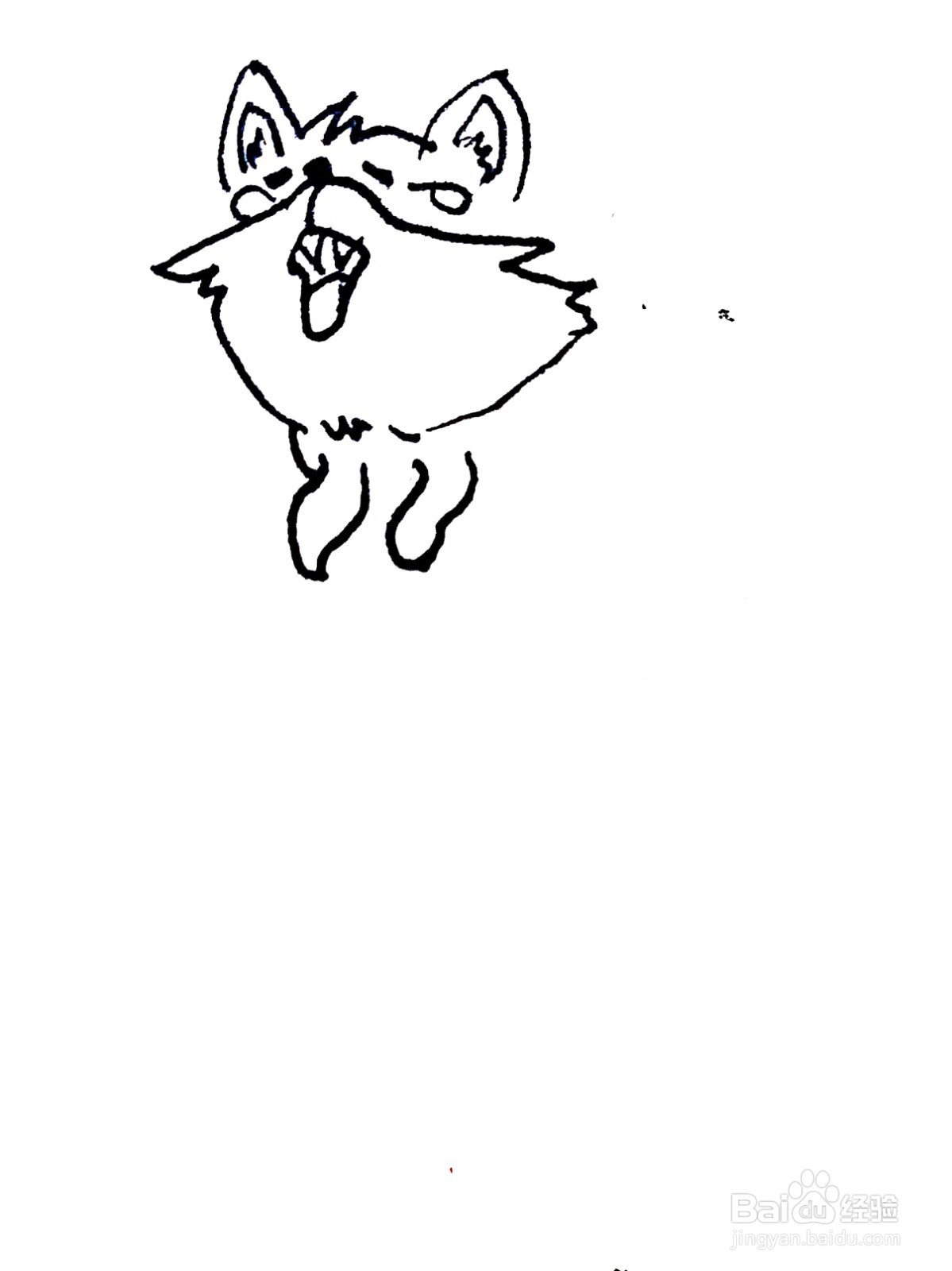 奔跑的小狐狸线描画怎么画