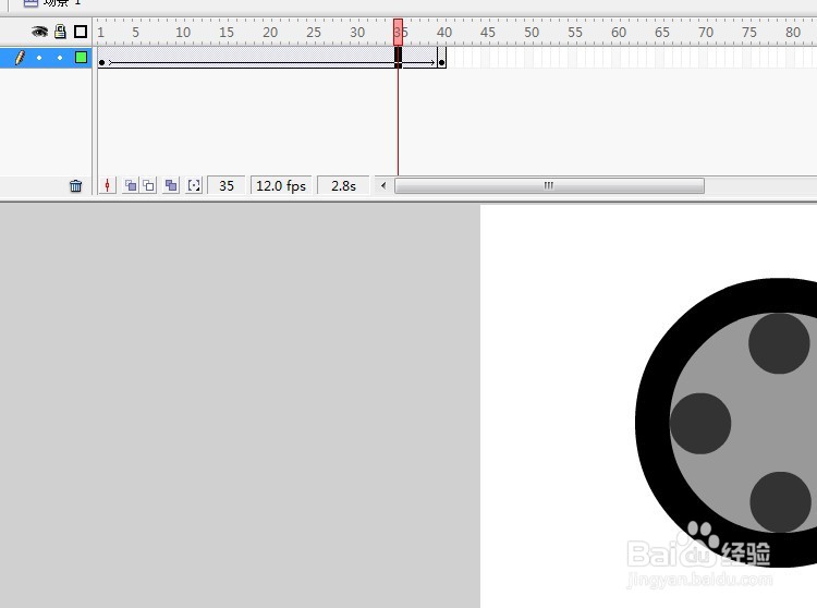 flash怎么做一个车轮转动的效果