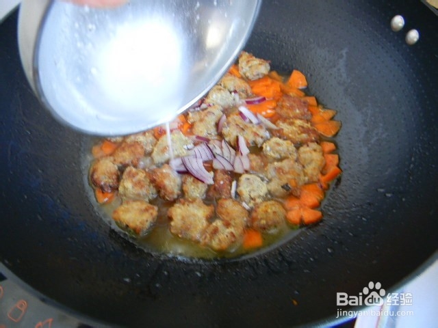 家常美味——胡萝卜溜肉丸