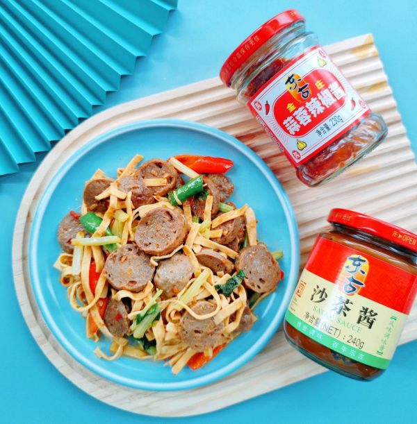 芹菜豆皮牛肉丸