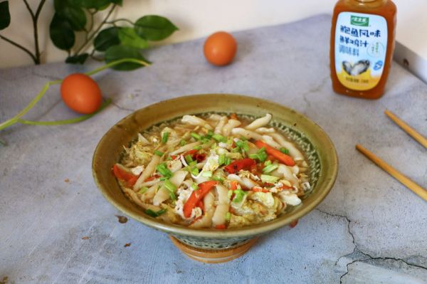 清淡养胃蛋花刀削面