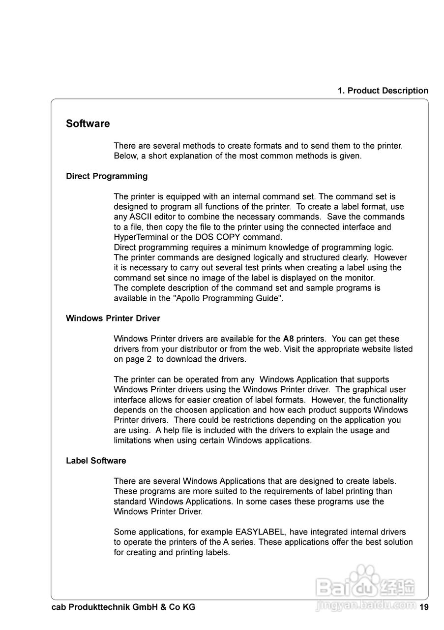cab A8300打印机使用说明书:[2]