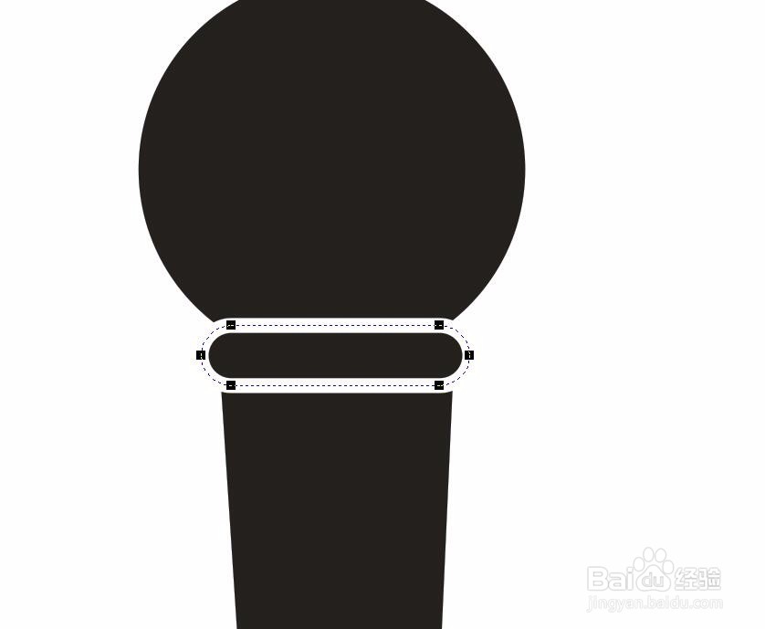 教你用CorelDRAW绘制麦克风图标