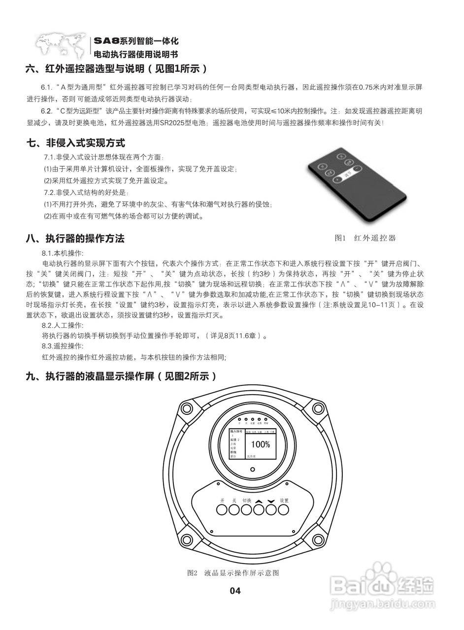 西博思SA8系列智能一体化电动执行器中文说明书:[1]