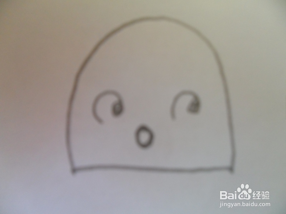 小朋友半圆画表情画