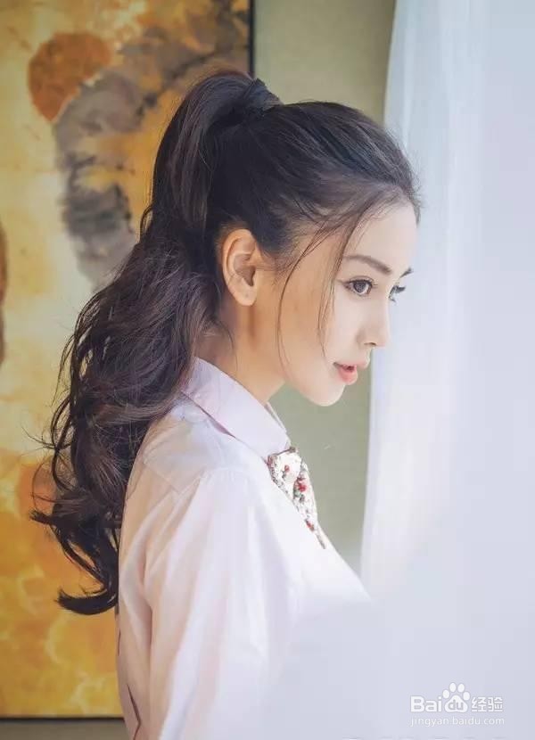 发量少怎么扎马尾图解