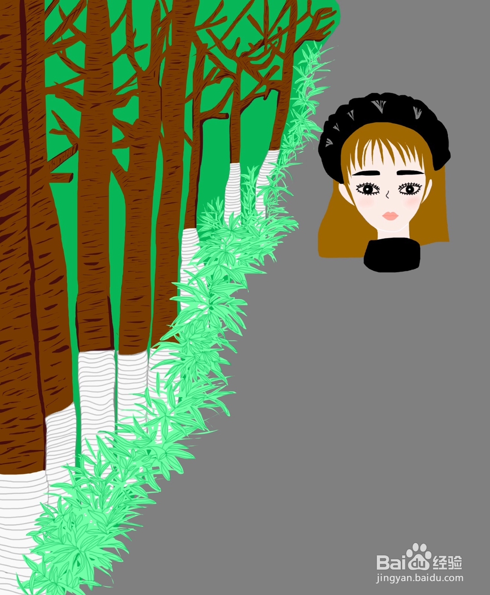 dxdll手绘之散步的女孩