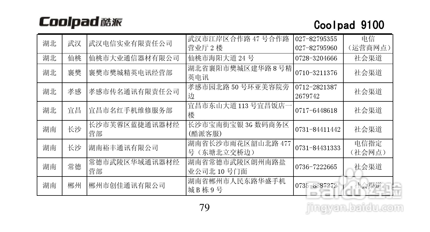 酷派Coolpad 9100手机使用说明书:[9]