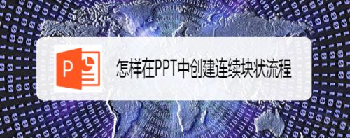 怎样在PPT中创建连续块状流程
