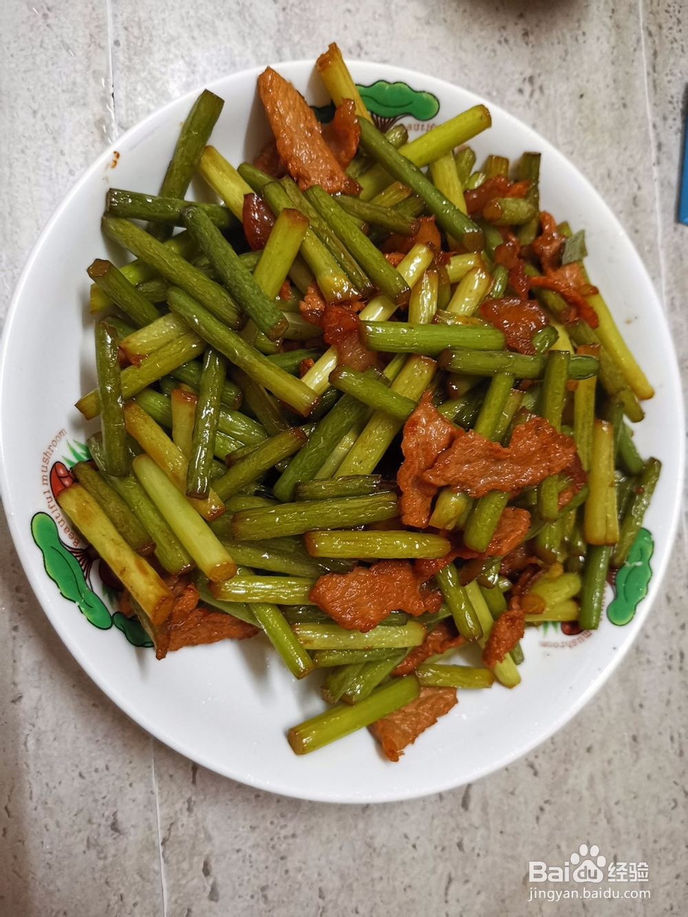 新鲜肉炒蒜苔的方法