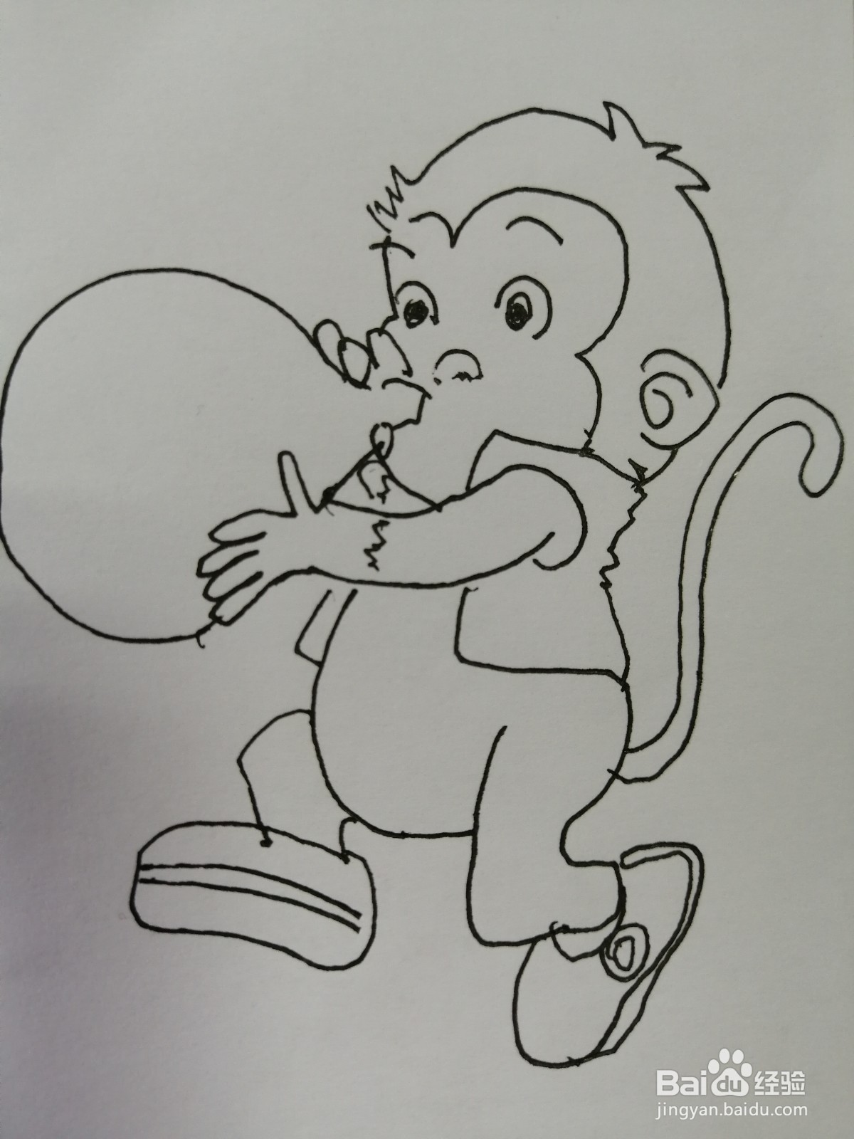 <b>吹气球的小猴子怎么画</b>