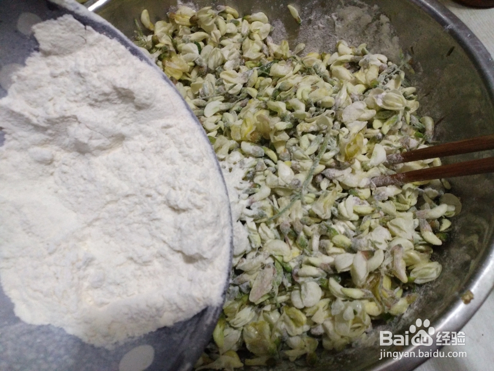 心心念念的槐花麦饭