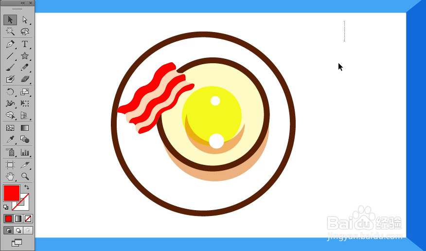 怎样在illustrator中绘制煎蛋小图标