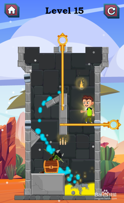 怎样帮助Ben10让其获得宝箱（Level 15）