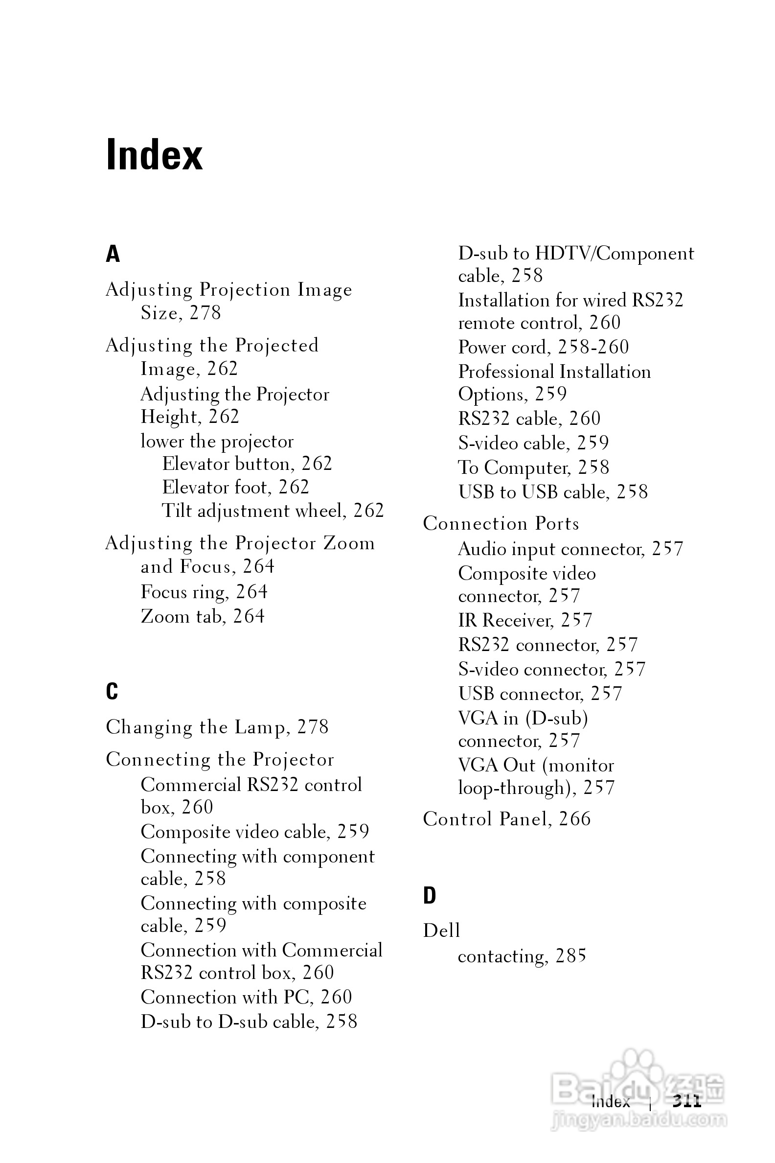 DELL Dell 1200MP Projector投影机说明书:[32]