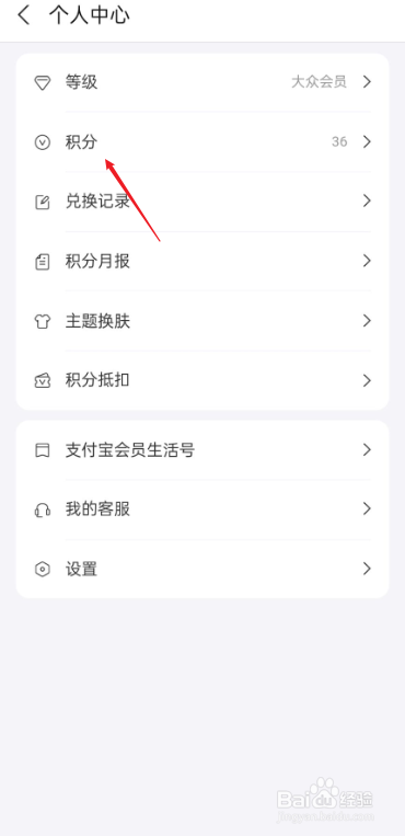 支付宝如何查看我的积分