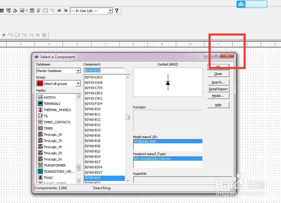 如何使用Multisim绘制BZV60-B30二极管？