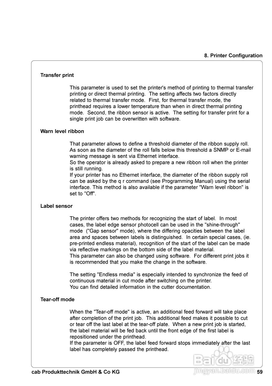 cab A8300打印机使用说明书:[6]