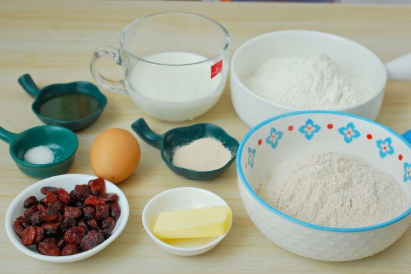 蔓越莓无糖全麦小软欧