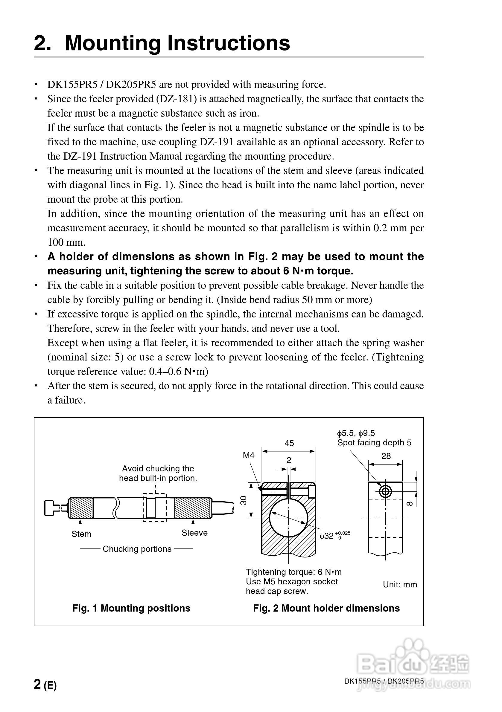 SONY DK155PR5PR5/DK205PR5数字测量器使用说明书:[4]