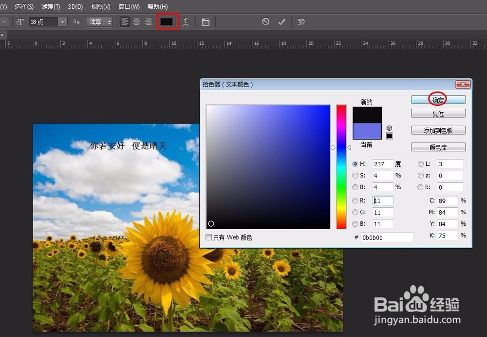 用PS怎么给照片加上文字