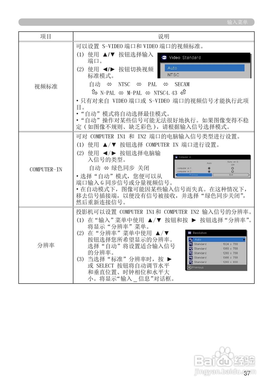 富可视IN5124投影机使用说明书:[4]
