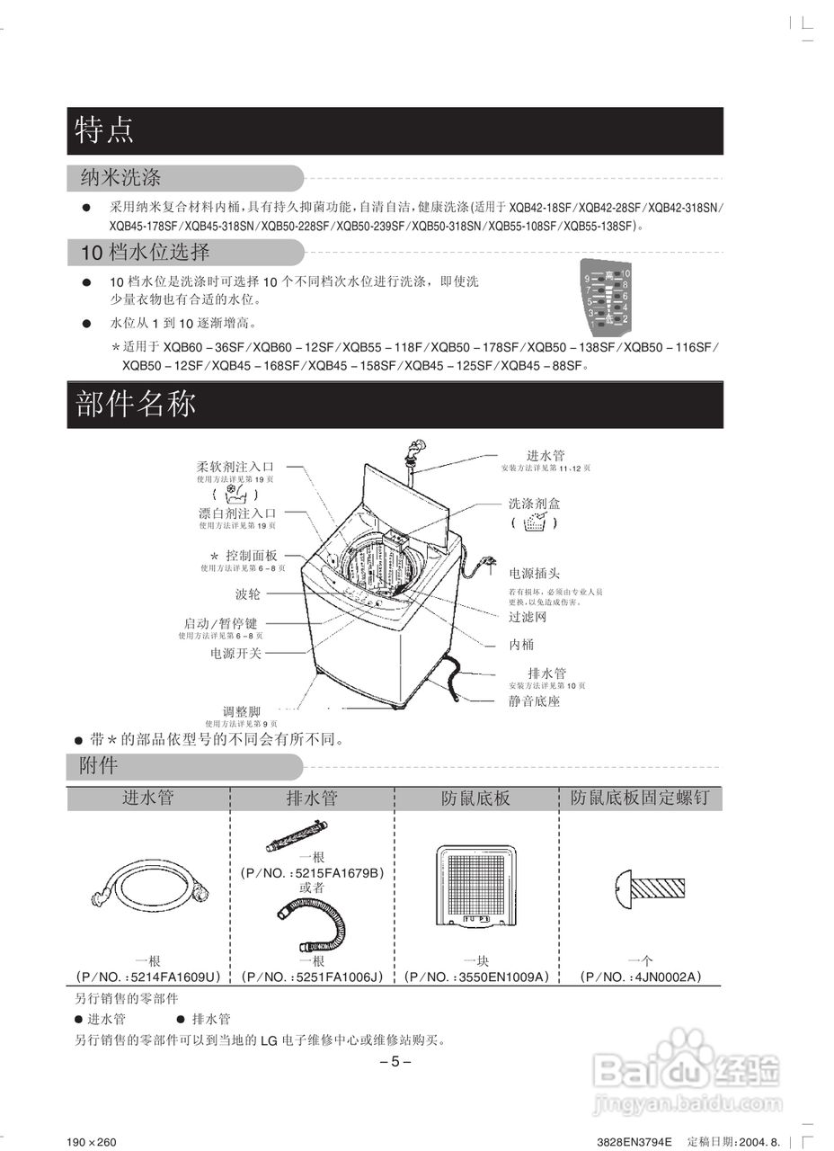 LG XQB50-12SF洗衣机使用说明书:[1]