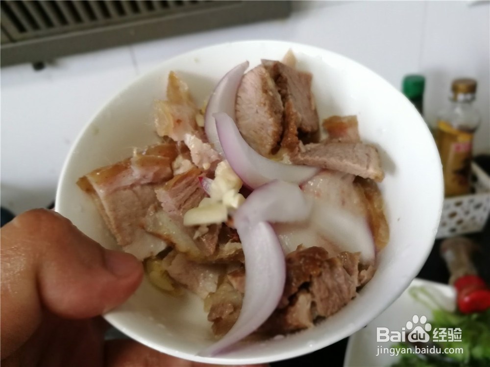 葱香蒸猪蹄膀肉片