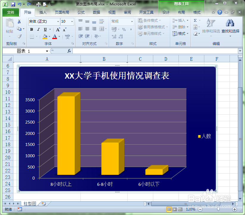 在Excel中如何更改图表的布局