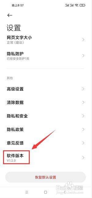 π浏览器怎么查看当前版本信息?